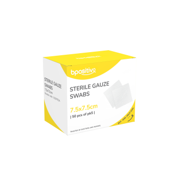 Bpositive Gauze Square 7.5 X 7.5cm 5's Sterile Dispenser Pack