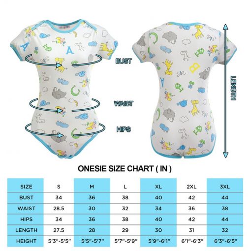 Giraffe and Zoo Animals Onesie Bodysuit SML - myabdlsupplies