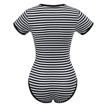 Load image into Gallery viewer, Essential Striped Adult Onesie Black
