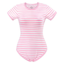 Load image into Gallery viewer, Essential Striped Adult Onesie Pink
