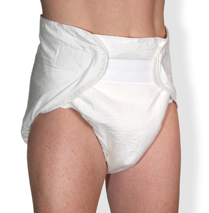 InControl Fitted Nighttime Cloth Diaper - White S/M - myabdlsupplies