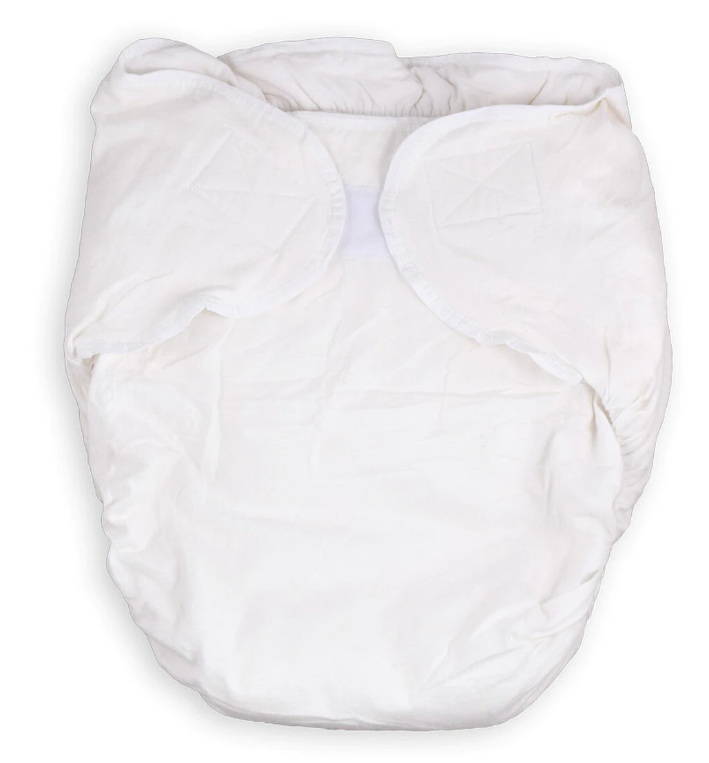 InControl Fitted Nighttime Cloth Diaper - White S/M - myabdlsupplies