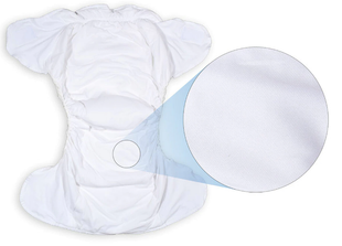 InControl Fitted Nighttime Cloth Diaper - White